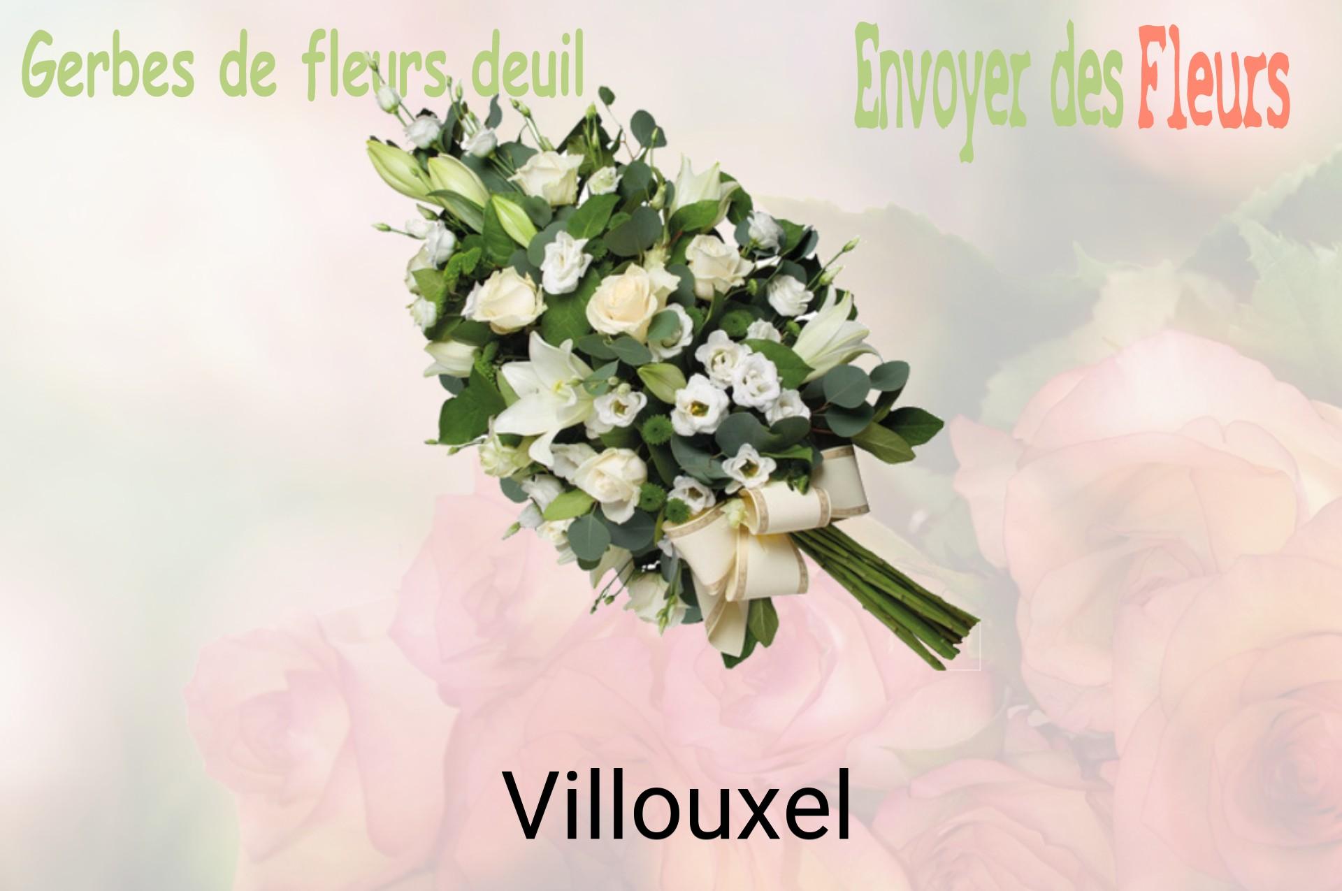 Gerbe de fleurs de deuil livrée à Villouxel